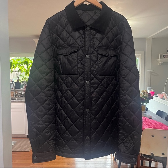 Barbour Black Quilted Shirt Jacket - Picture 1 of 10
